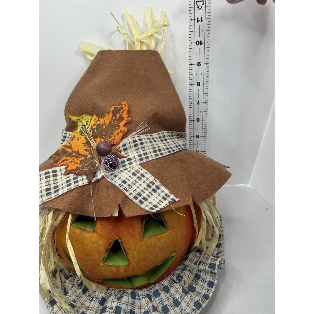 Vintage 90s Fiber Optic Jack O Lantern Pumpkin All Hallows Eve Fall Halloween - Picture 8 of 12